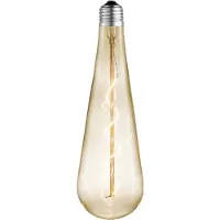LUCANDE LED-Tropfenlampe, E27 4W, amber, Ø 9 cm, 2700K