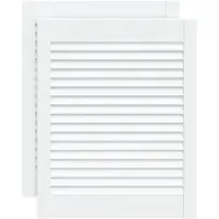 vidaXL Schranktüren Lamellen-Design 2 Stk Weiß 61,5x49,4 cm Massivholz