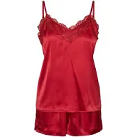 Pieces Pyjama 17142952 Rot Regular Fit 34