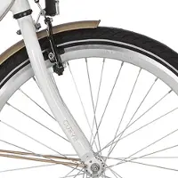 Alpina sport Fahrradgabel der Serie Kurve in Weiß für Fahrräder mit 24 Zoll Radgröße