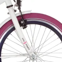 Alpina sport Alpina gp Fahrradgabel für Kinderfahrrad 22 Zoll, rein weiß, mit Kabelbefestigung