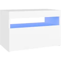 vidaXL TV-Schrank mit LED-Leuchten Weiß 60x35x40 cm