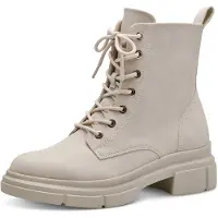 Tamaris Damen Stiefelette Schnürboots Profilsohle 1-25263-43, Größe:38 EU, Farbe:Beige