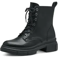 Tamaris Damen Stiefelette Schnürboots Profilsohle 1-25263-43, Größe:39 EU, Farbe:Schwarz