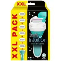 Wilkinson Sword Intuition Sensitive Care Rasierer + 6-teiliger Ersatzkopf