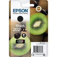 Epson Kiwi Singlepack Black 202XL Claria Premium Ink, Hohe (XL-) Ausbeute, Schwarz, Tinte auf Pigmentbasis, 13,8 ml, 1 Stück(e), 550 Seiten