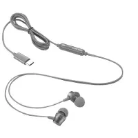 Lenovo 300 GXD1J77353 USB-C In-Ear-Kopfhörer mit Mikrofon, Grau