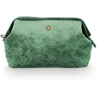 Pip studio Kulturbeutel Velvet Quiltey Cosmetic Purse Extra Large Green