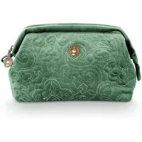 Pip studio Kulturbeutel Velvet Gesteppte Kosmetiktasche Klein Grün