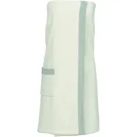 Carl Ross Sarong "80100" Gr. 80, weiß (sanftes weiß, silber), 80/140, Frottier, Hausmäntel, Sarong