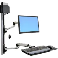 Ergotron LX Wall Mount System with Small CPU Holder - Befestigungskit (CPU-Halter, Mausha