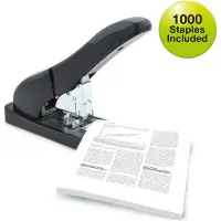 Rapesco 1550 ECO HD-140 Hochleistungs Heftgerät & 1.000 Stück Typ 923/12mm Heftklammern, Schwarz