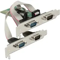DeLOCK 89557, PCIe, Seriell, Niedriges Profil, PCIe 2.0, RS-232, Grün