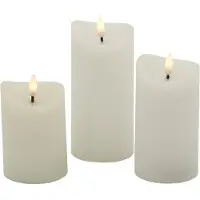 W Led-Kerzen-Set 3-Teilig Weiss