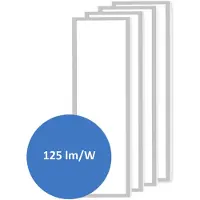 LumenXL Set von 4 LED Panels, 120x30cm, UGR<22, 24W, 4000K - 125lm/W
