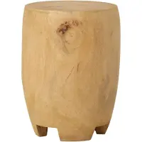 MUST Living Beistelltisch Puro aus Suarholz, skandinavisches Design, natur, handgefertigtes Unikat, Ø 32 cm
