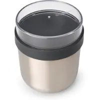 Brabantia 228780, Behälter, Rund, 0,5 l, Schwarz, Edelstahl, Stahl, 8 h