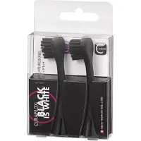 Curaprox Hydrosonic Black IS White BIW Carbon 2er Pack ErsatzbÃ1/4rstenköpfe