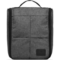 Vittorio - Hang-up Washbag in Grey - Kulturbeutel