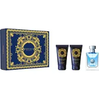 Versace Pour Homme Duftset: 50 ml Eau de Toilette, 50 ml After Shave Balsam, 50 ml Duschgel