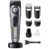 Braun Haarschneider "Barttrimmer BT7520" bis zu 120 Min Akkulaufzeit, 40 Längeneinstellungen, wasserdicht
