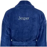 Yoursurprise Bademantel mit Namen - Herren - Blau (S/M)