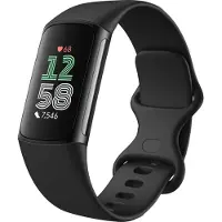 Fitbit Charge 6, Aktivitäts-Trackerarmband, AMOLED, GPS, Nahfeldkommunikation (NFC), Wasserfest, Schwarz