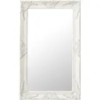vidaXL - Wandspiegel - Barock - Stil - 50x80 - cm - weiß