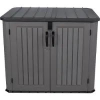 Lifetime Phil Kunststoff Mülltonnenbox 2x240 L| Grau 94x146x128 cm