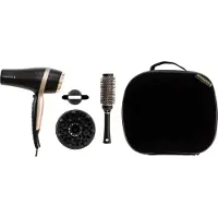 Remington Salon Smooth Haartrockner Geschenkset | D6940GP | 2100 W | 3 Temperatureinstellungen | Ionisationsfunktion | Diffusordüse | Schwarz
