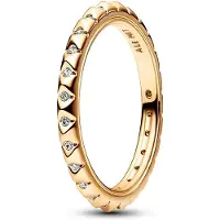 Pandora ME 162800C01-48 Ring - Pyramidenring - Gelbgold Vergoldung - Zirkonia - Gr. 48
