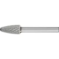 PFERD Hartmetall-Frässtift mit 6-mm-Schaft, Rundbogenform RBF (Baumform), Zahnung 4