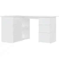 vidaXL Eckschreibtisch Weiß 145x100x76 cm Holzwerkstoff