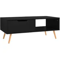 vidaXL Couchtisch Schwarz 100x49,5x43 cm Holzwerkstoff