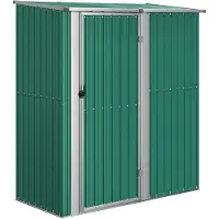 vidaXL Gartenhaus Grün 180,5x97x209,5 cm Verzinkter Stahl