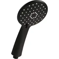 DOCHTMANN Duschkopf 3 Strahlarten Schwarz Handbrause Wassersparend Universal