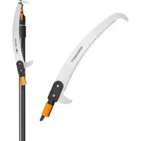 Fiskars Quikfit Gebogene Säge + Quikfit Teleskop-L-Griff - Set 136605