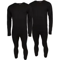 Accezzi Skiunterwäsche, Herren, schwarz, 2 Sets