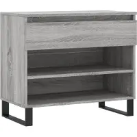 vidaXL Schuhregal Grau Sonoma 70x36x60 cm Holzwerkstoff 831450