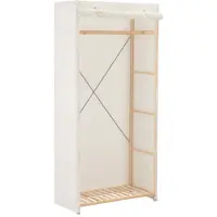vidaXL Kleiderschrank Weiß 79 x 40 x 170 cm Stoff