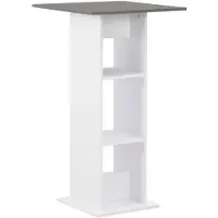vidaXL Bartisch Weiß und Anthrazitgrau 60x60x110 cm