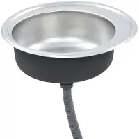 vidaXL Einbauspüle mit Sieb und Siphon Edelstahl
