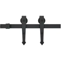vidaXL Schiebetürbeschlag-Set SKIEN 200 cm Stahl Schwarz