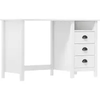 vidaXL Schreibtisch Hill mit 3 Schubladen 120x50x74 cm Kiefernholz