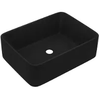 vidaXL Luxus-Waschbecken Matt Schwarz 41x30x12 cm Keramik