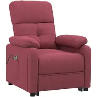 vidaXL Massagesessel Elektrisch Weinrot Stoff