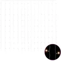 vidaXL LED-Lichtervorhang 3x3 m 300 LED Warmweiß 8 Funktionen