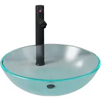 vidaXL Badezimmer Waschbecken Wasserhahn Ablaufgarnitur aus mattiertem