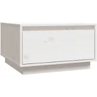 vidaXL Couchtisch Weiß 55x56x32 cm Massivholz Kiefer