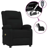 vidaXL Massagesessel Elektrisch Schwarz Stoff